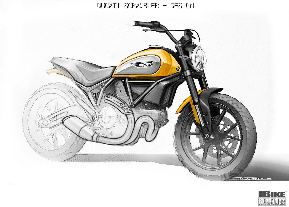 12-74 DUCATI SCRAMBLER SKETCH